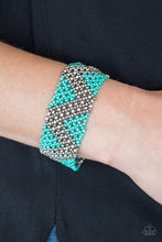 Load image into Gallery viewer, Desert Loom Blue Seed Bead Bracelet Paparazzi Accessories