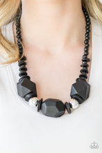 Load image into Gallery viewer, Costa Maya Majesty Black Wooden Necklace Paparazzi Accessories