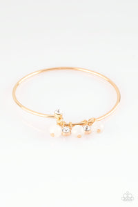cat's eye,gold,hinge,rhinestones,Marine Melody - Gold Bracelet