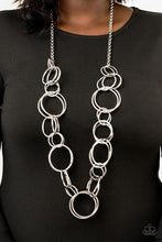 Load image into Gallery viewer, Natural Born Ringleader Silver Necklace Paparazzi Accessories