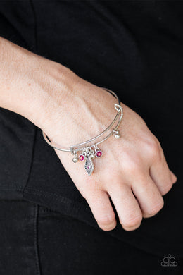 Treasure Charms - Pink Bangle Bracelet Paparazzi Accessories