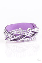 Load image into Gallery viewer, Bling On The Bling Purple Wrap Bracelet Paparazzi Accessories