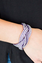 Load image into Gallery viewer, Bling On The Bling Purple Wrap Bracelet Paparazzi Accessories