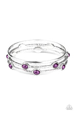 Load image into Gallery viewer, Bangle Belle - Purple Pearl Bracelets Paparazzi Accessories
