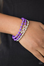 Load image into Gallery viewer, Immeasurably Infinite Purple Stretchy Bracelet Paparazzi Accessories