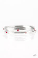 Load image into Gallery viewer, Delicate Decadence Red Bangle Bracelet Paparazzi Accessories