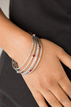 Load image into Gallery viewer, Delicate Decadence Red Bangle Bracelet Paparazzi Accessories