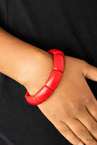 crackle stone,red,stretchy,Peace Out Red Bracelet