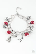 Load image into Gallery viewer, Lady Love Dove - Red Pearl Bracelet Paparazzi Accessories