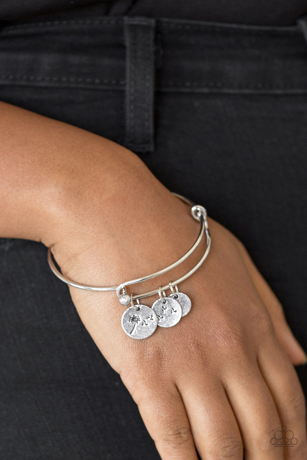 Dreamy Dandelions Silver Bracelet Paparazzi Accessories