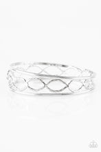 Load image into Gallery viewer, Metal Manic Silver Bangle Bracelets Paparazzi Accessories