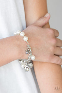 charm,Hearts,Pearls,white,More Amour White Charm Bracelet
