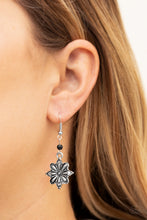 Load image into Gallery viewer, Cactus Blossom Black Earring Paparazzi Accessories