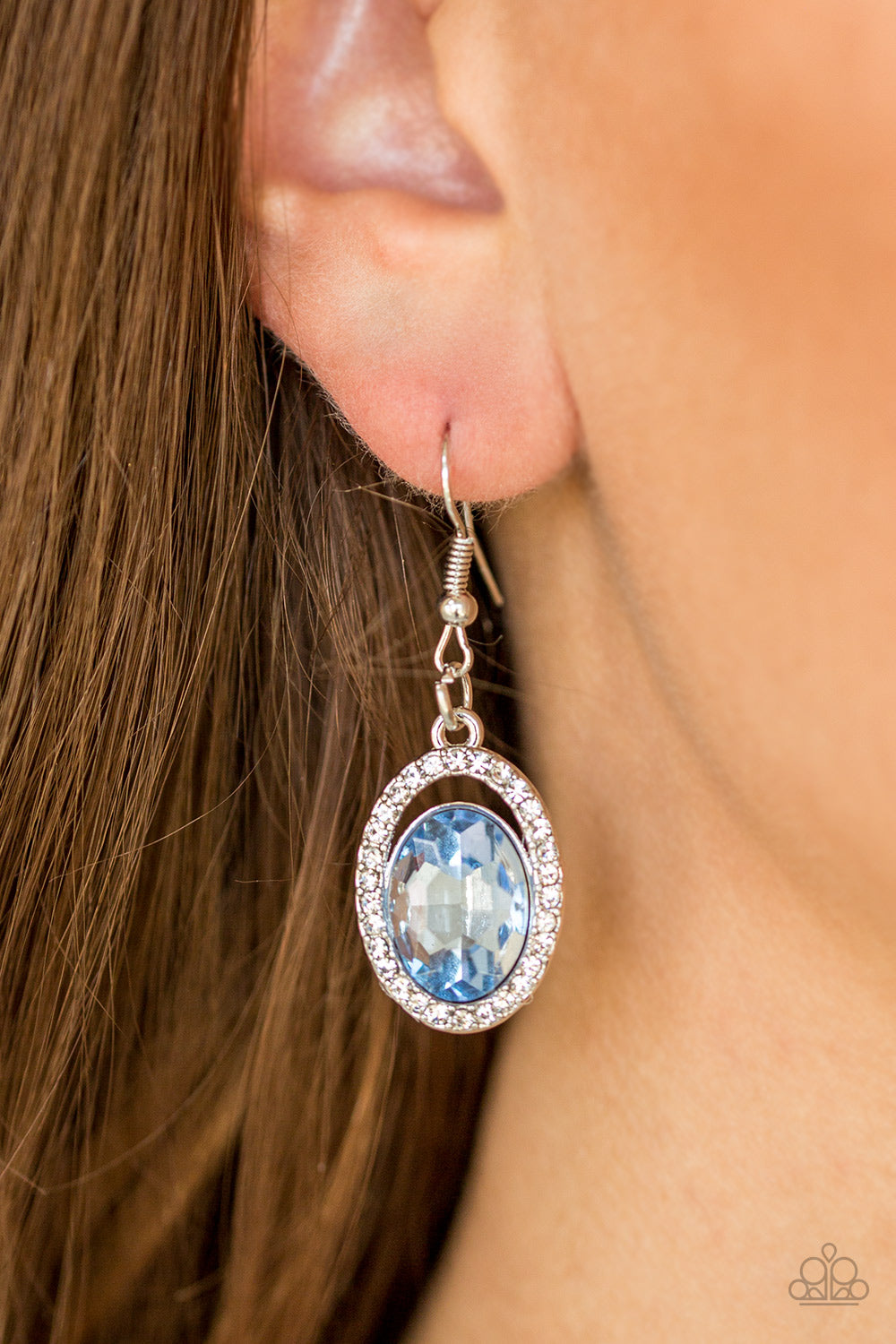 Imperial Shine-ness Blue Earring Paparazzi Accessories