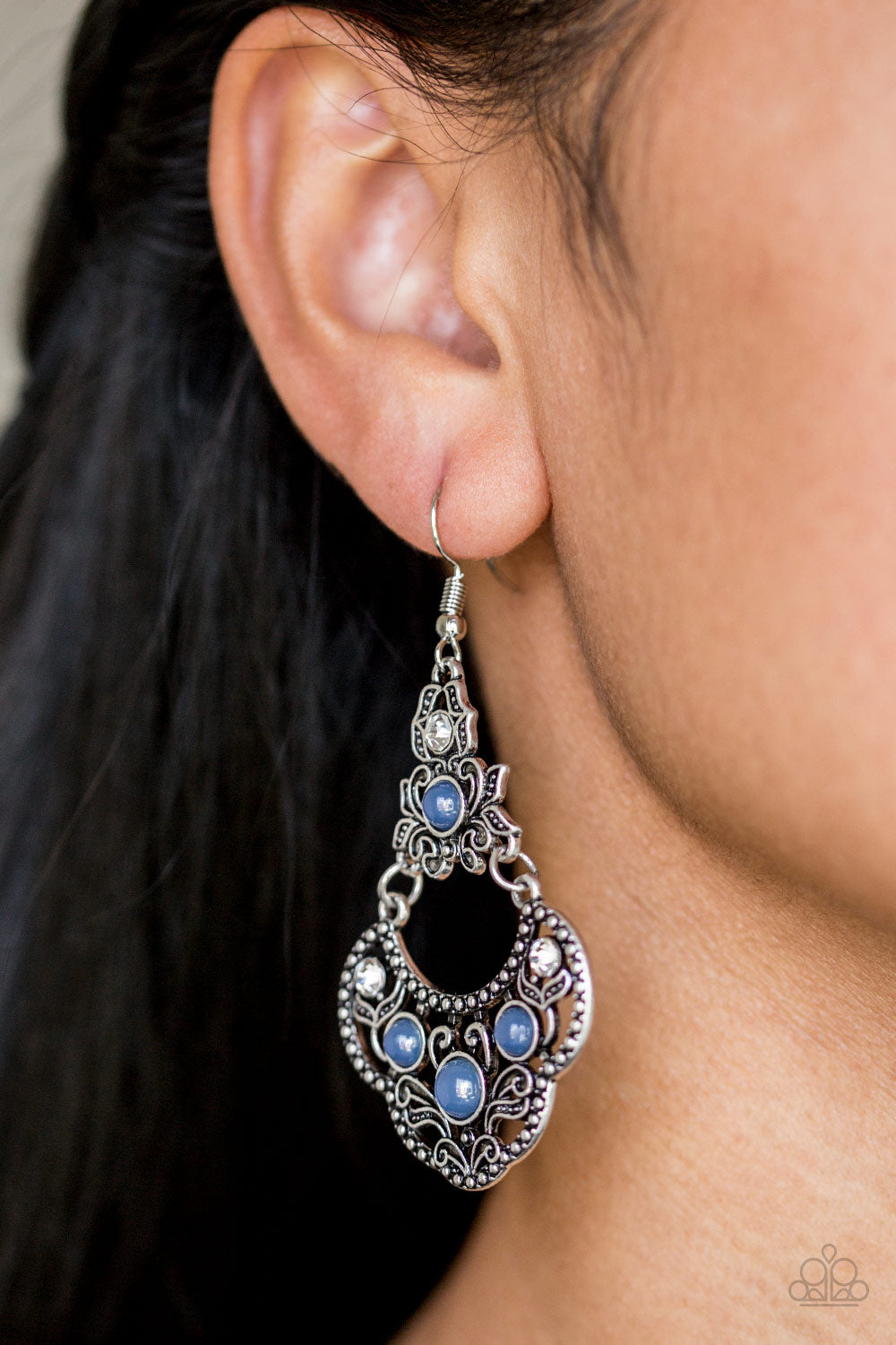 Garden State Glow Blue Moonstone Earring Paparazzi Accessories