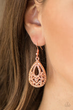 Load image into Gallery viewer, Sparkling Stardom Copper Earring Paparazzi Accessories