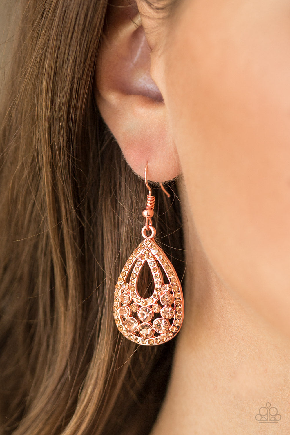 Sparkling Stardom Copper Earring Paparazzi Accessories