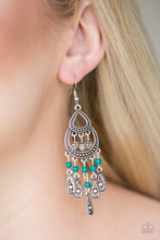 Load image into Gallery viewer, Eastern Excursion Green Earring Paparazzi Accessories