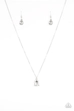 Load image into Gallery viewer, Classy Classicist White Rhinestone Necklace Paparazzi Accessories