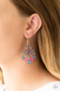 blue,fishhook,pink,Dip It Glow Multi Earring