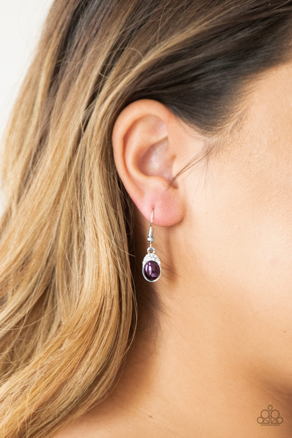How Fancy Purple Pearl Earrings Paparazzi Accessories