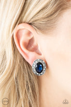 Load image into Gallery viewer, East Side Etiquette Blue Clip-On Earrings Paparazzi Accessories