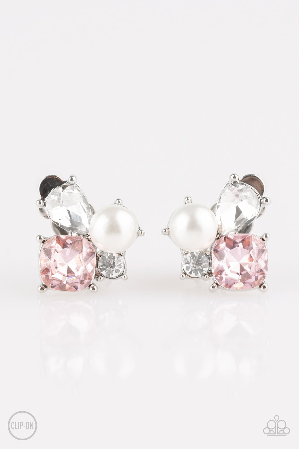 Highly High Class Pink Clip-On Earring Paparazzi Accessories