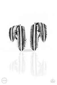 Feather,silver,Things QUILL Work Out Silver Clip-On Earring