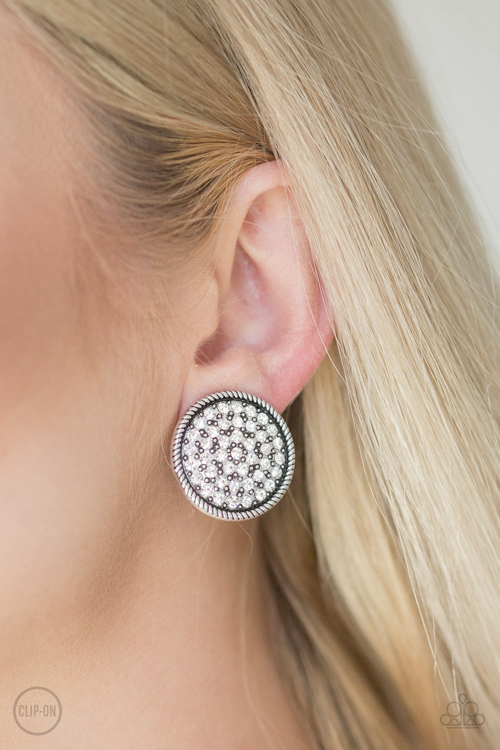 Gatsby Who? White Clip-On Earring Paparazzi Accessories