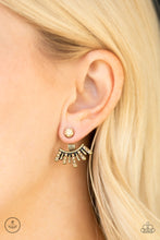 Load image into Gallery viewer, Diva Dynamite Brass Jacket Earring Paparazzi Accessories