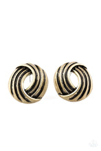 Load image into Gallery viewer, Rare Refinement - Brass Post Earrings Paparazzi Accessories
