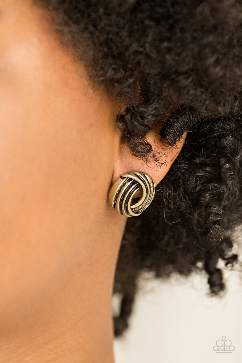 Rare Refinement - Brass Post Earrings Paparazzi Accessories
