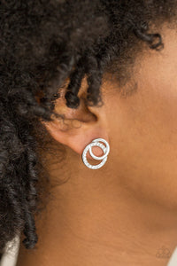 post,rhinestones,white,In Great Measure White Earring
