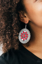 Load image into Gallery viewer, Absolutely Apothecary Red Stone Earrings Paparazzi Accessories