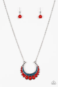 blue,red,Count To Zen Multi Necklace