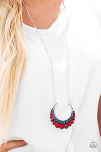 blue,red,Count To Zen Multi Necklace
