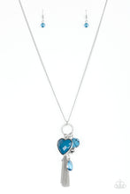 Load image into Gallery viewer, Haute Heartbreaker Blue Necklace Paparazzi Accessories