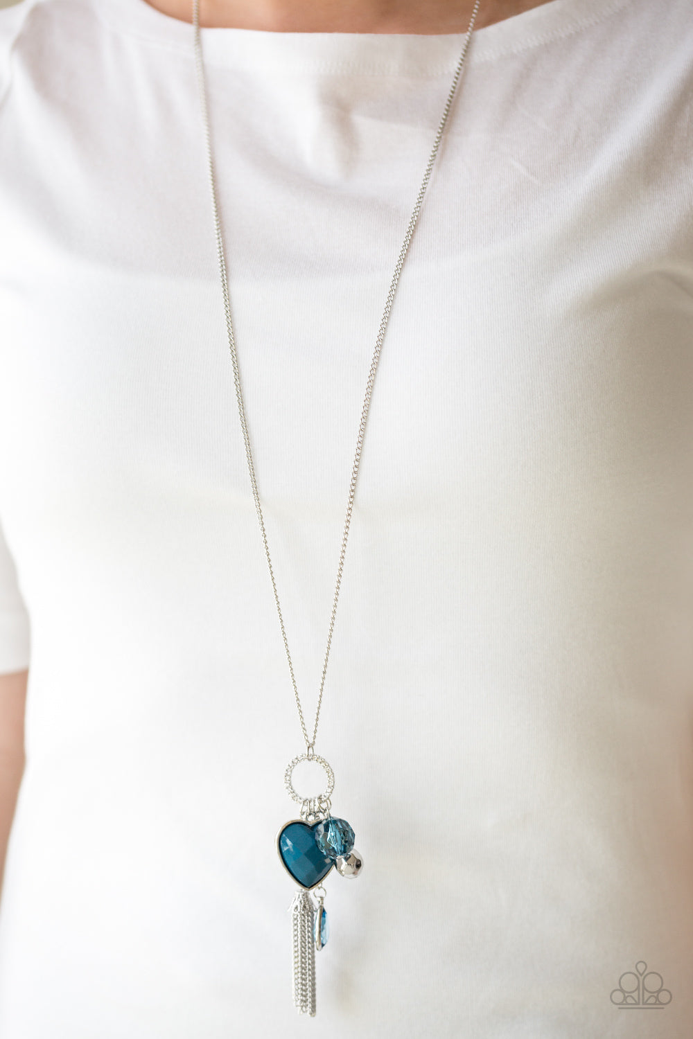 Haute Heartbreaker Blue Necklace Paparazzi Accessories
