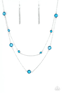 blue,long necklace,Raise Your Glass Blue Necklace