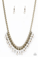 Load image into Gallery viewer, You May Kiss The Bride Brass Necklace Paparazzi Accessories