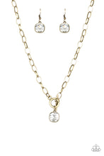 Load image into Gallery viewer, Dynamite Dazzle Brass Toggle Necklace Paparazzi Accessories