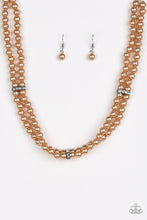 Load image into Gallery viewer, Put on Your Party Dress Brown Pearl Necklace Paparazzi Accessories