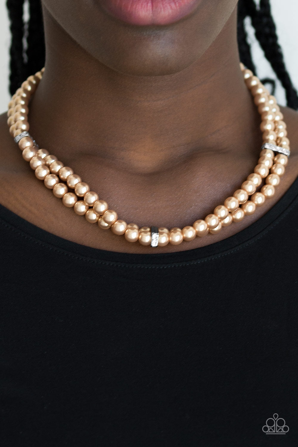 Put on Your Party Dress Brown Pearl Necklace Paparazzi Accessories