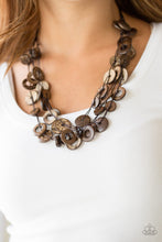 Load image into Gallery viewer, Wonderfully Walla Walla Brown Wood Necklace Paparazzi Accessories