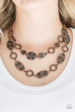 Load image into Gallery viewer, Trippin On Texture - Copper Necklace Paparazzi Accessories