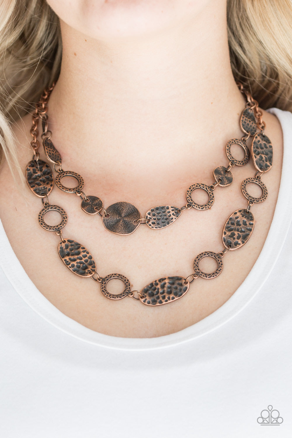 Trippin On Texture - Copper Necklace Paparazzi Accessories