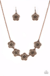 copper,floral,Garden Groove Copper Necklace