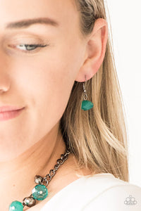 autopostr_pinterest_58290,green,gunmetal,short necklace,Runway Rebel Green Necklace