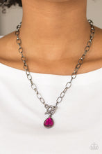 Load image into Gallery viewer, So Sorority Pink Gunmetal Necklace Paparazzi Accessories