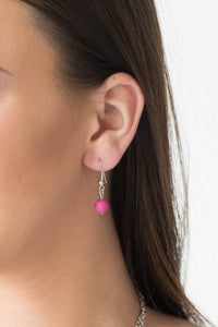 crackle stone,floral,pink,rhinestones,short necklace,Desert Harvest Pink Necklace
